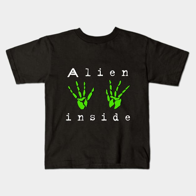 Alien inside Kids T-Shirt by KubikoBakhar